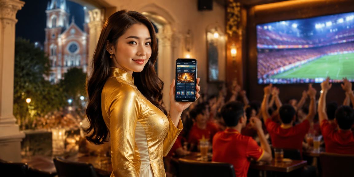 Người phụ nữ mặc áo dài tại TP.HCM trải nghiệm nền tảng cá cược và xổ số trực tuyến