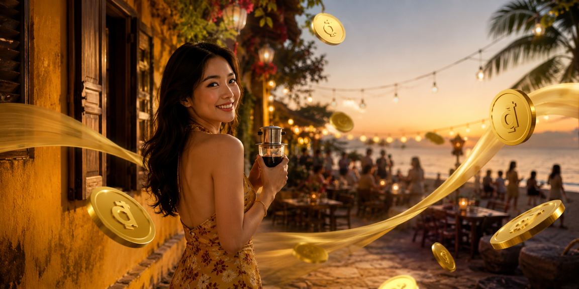 Không gian cà phê Hội An – người dùng thư giãn và tìm hiểu điều khoản sử dụng dịch vụ