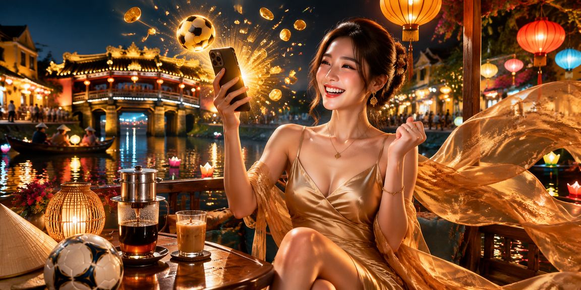 Không khí xem bóng đá và cá cược tại phố đèn lồng Hội An về đêm
